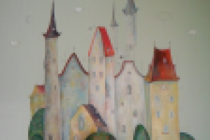 Роспись стен акрилом в детскую