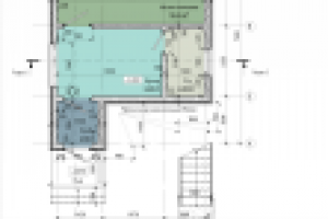 Микродом на две семьи (план 1-го эт.)