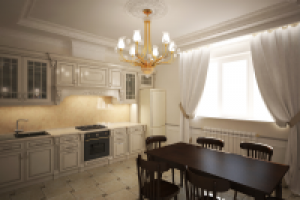 Коттедж. Кухня. Ракурс 1