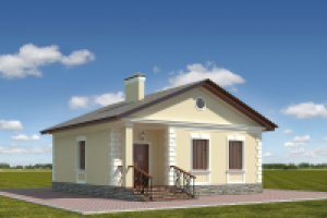 Визуализация одноэтажного жилого дома