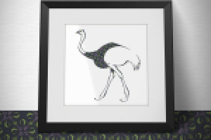 Стилизованный страус