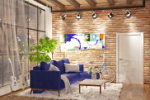 Эскиз интерьера жилой комнаты