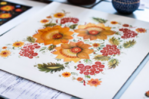 Петриковская роспись 50х50