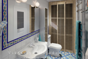 Дизайн и визуализация санузла в частном доме.