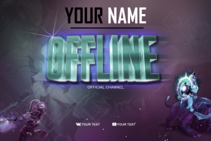 Оффлайн заставка для twitch канала