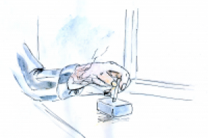 Иллюстрация к книге Д.Д.Сэлинджера "Над пропастью во ржи"