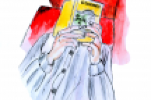 Иллюстрация к книге Д.Д.Сэлинджера "Над пропастью во ржи"