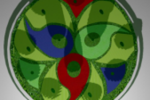 цветовое и компазиционное решение клумбы (вид сверху)