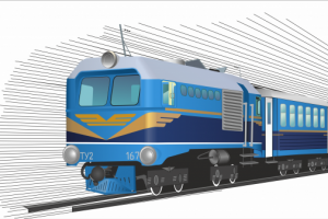 Поезд Малой Октябрьской железной дороги для сувенирной продукции