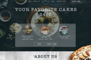 Landing page для сервиса по доставке тортов на заказ (en)