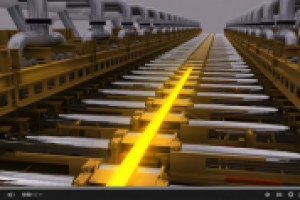 анимация для ЕВРАЗ ЗСМК - первые 100 метровые рельсы России