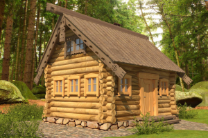 избушка к лесу.....