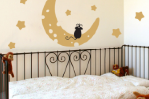 Стикер "Мышь на сырной луне"