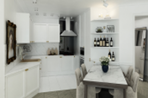 Визуализация интерьера квартиры 52 м2