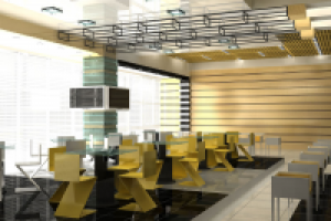 Эскизное предложение дизайна кафе