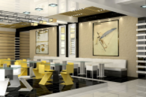 Эскизное предложение дизайна кафе