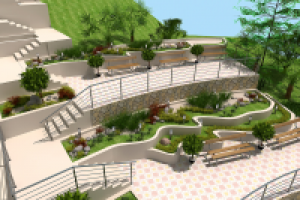 Эскизное предложение дизайна придомовой территории