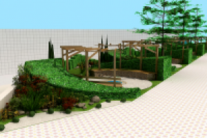 Эскизное предложение дизайна придомовой территории