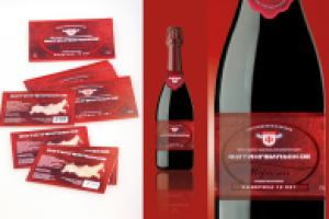 Этикетка для шампанского к 10-летию компании