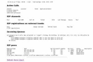 Статус системы с Asterisk, состояние SIP регистраций, транков