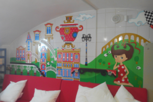 роспись стены "Музей варежки" Санкт-Петербург