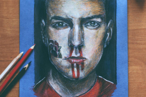 Рисунок: портрет. Изображение- блогер Дмитрий Крикун