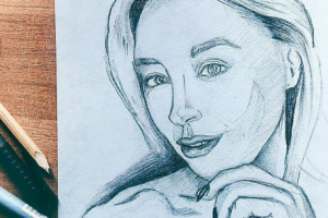 Рисунок: портрет. Изображение- блогер Ксения Хоффман