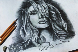 Рисунок: портрет певица LOBODA
