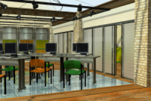 Интерьеры творческих мастерских общ площадью  200м2