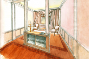 Эскиз спальни