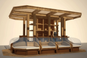 Эскизный проект торгового киоска