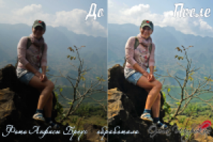 Ретушь кожи, цветокоррекция, баланс белого