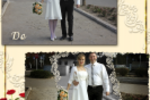 Ретушь свадебного фото, коллаж