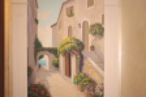 Роспись стены коридора