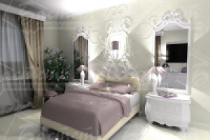 Дизайн-проект спальной комнаты в стиле Неоклассика