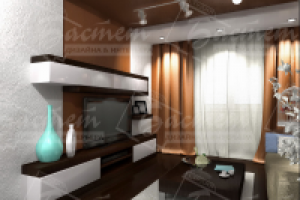 Проект гостиной в стиле минимализм