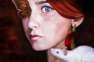 Девушка с крысой