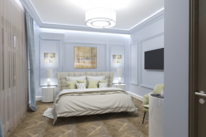 Дизайн-проект спальной комнаты для семейной пары