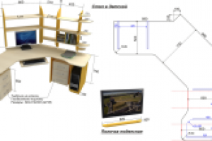 чертеж мебели в детской