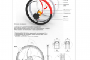 Конструктив и визуализация складного колеса.