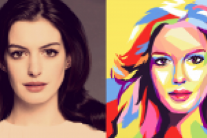 Энн Хэтэуэй выполнена в Adobe Photoshop