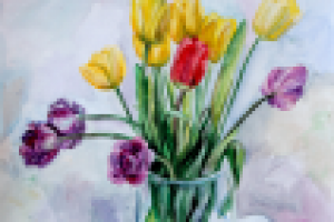 Акварель "Весеннее настроение"