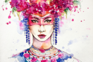 Девушка с цветами