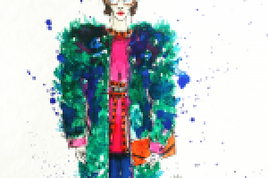 Девушка в шубе