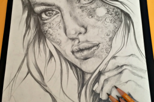 Скетч-портрет девушки