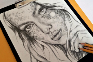 Скетч-портрет девушки