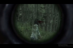 Выстрел через оптический прицел