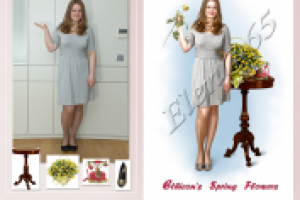 Художественный коллаж в стиле Pin Up.