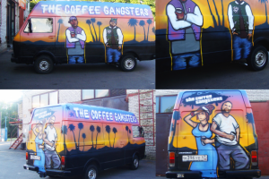 Роспись фургона "Coffee Gangsters" в стиле GTA