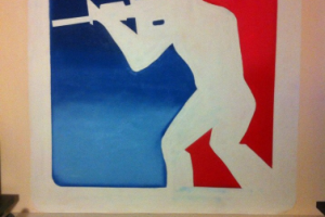 Нанесение логотипа "Counter-Strike" в компьютерном клубе "Skill"